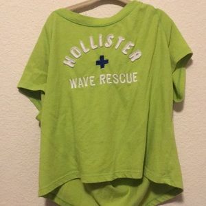 lime green hollister crop top